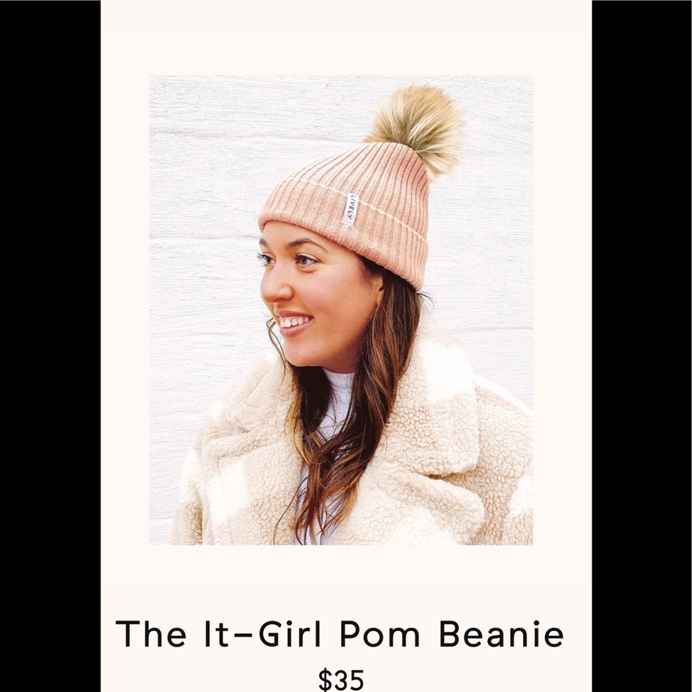 Blush Pom hat